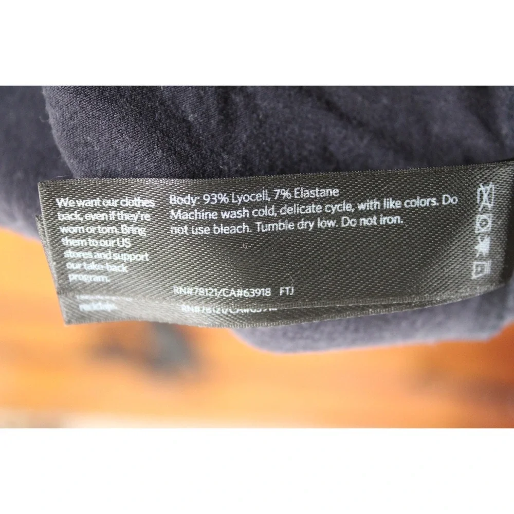 Eileen Fisher M Navy Blue Midi Tank Dress Lyocell Blend Pockets Lagenlook - Picture 6 of 7